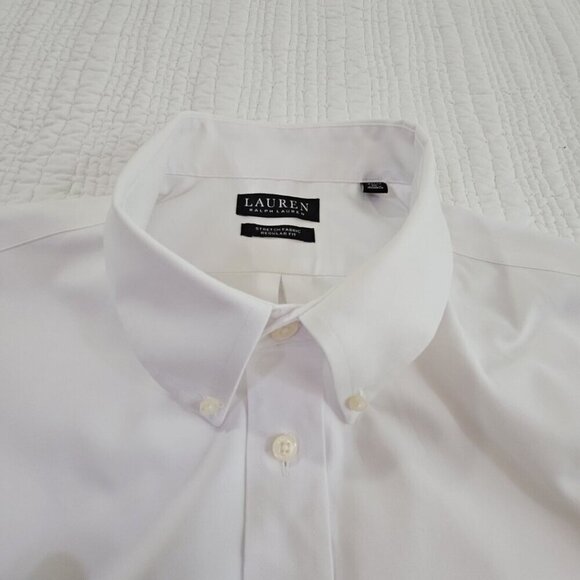 Ralph Lauren Black Label Oxford Shirt Men's XL 17 1/2 32/33 LS White Stretch EUC - Picture 5 of 14